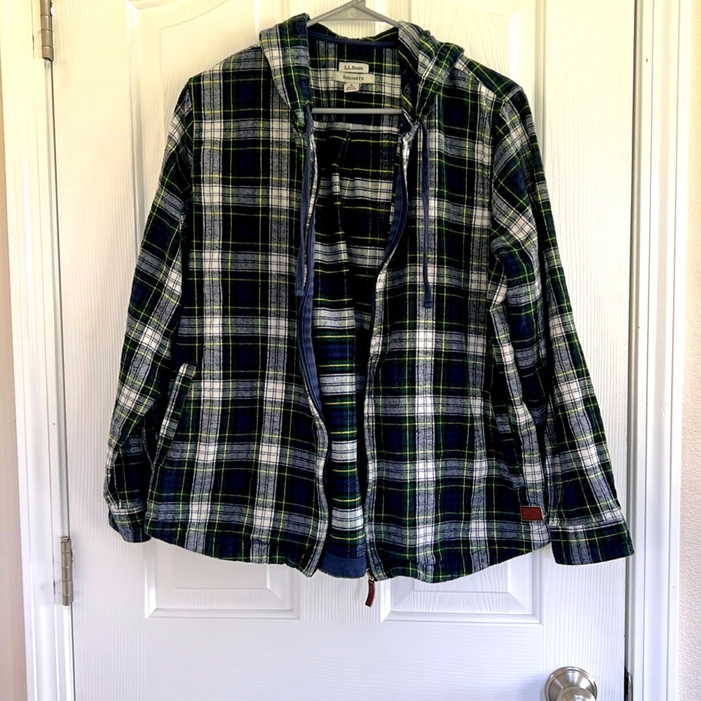 L.L. Bean flannel zip up